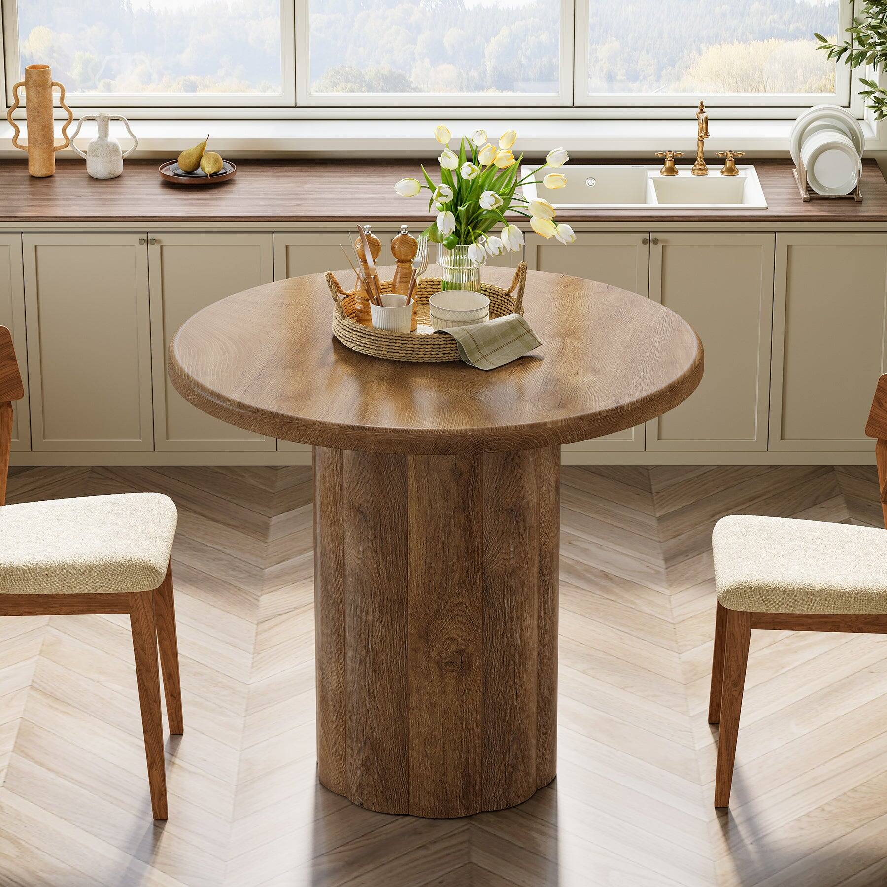 Tribesigns Dining Table with Engineered Wood Construction, Space Saving ...