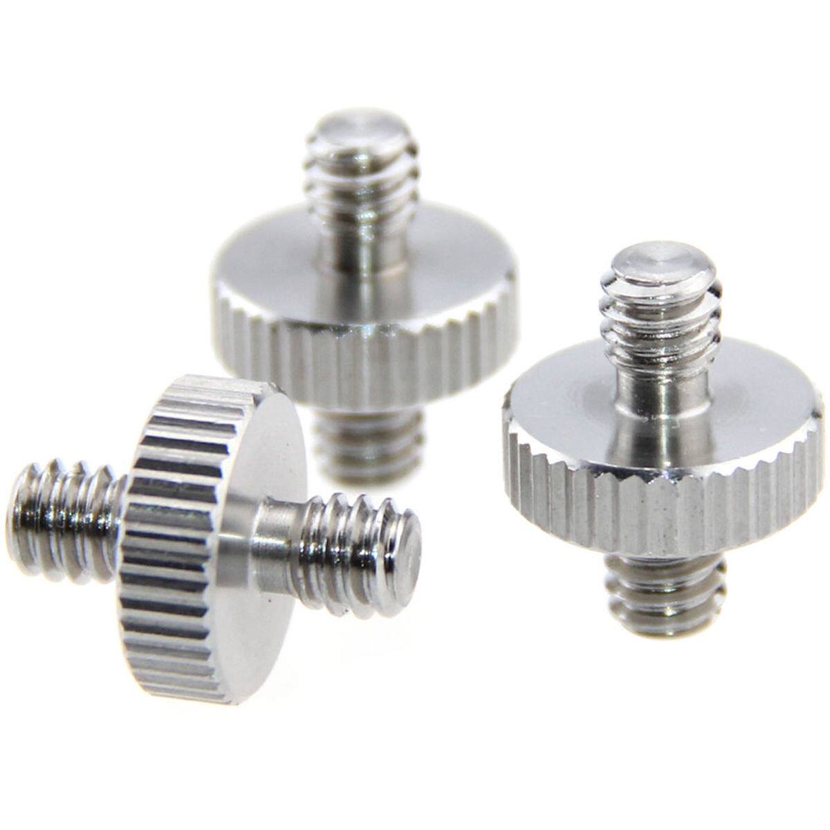 Alt View 1. CAMVATE - CAMVATE 1/4"-20 Male to 1/4"-20 Male Double-Ended Screw Adapter, 3-Pack.