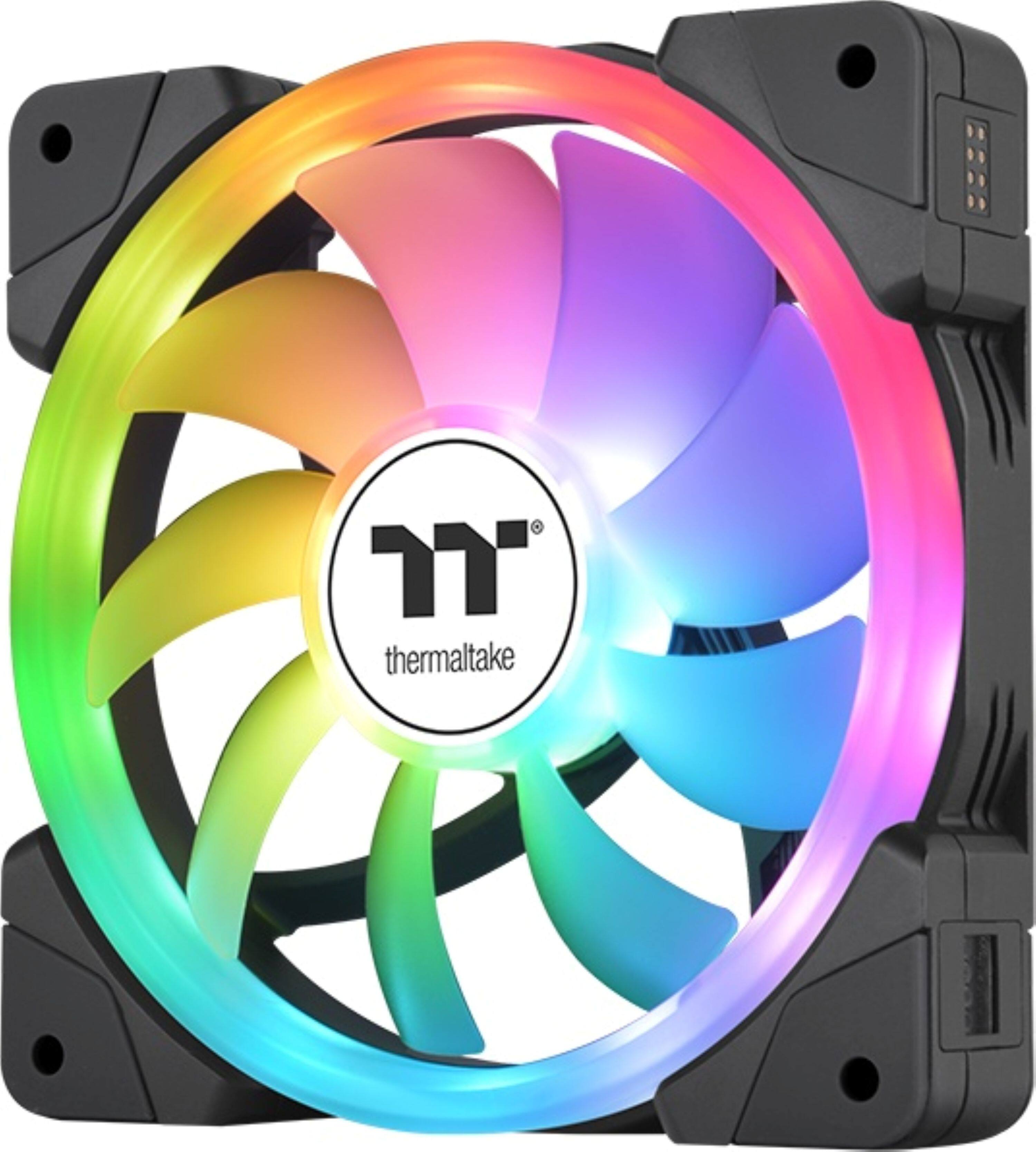 Back. Thermaltake - SWAFAN EX12 ARGB Sync 120mm Computer Case Cooling Fan TT Premium Edition (3-Pack) - Black.