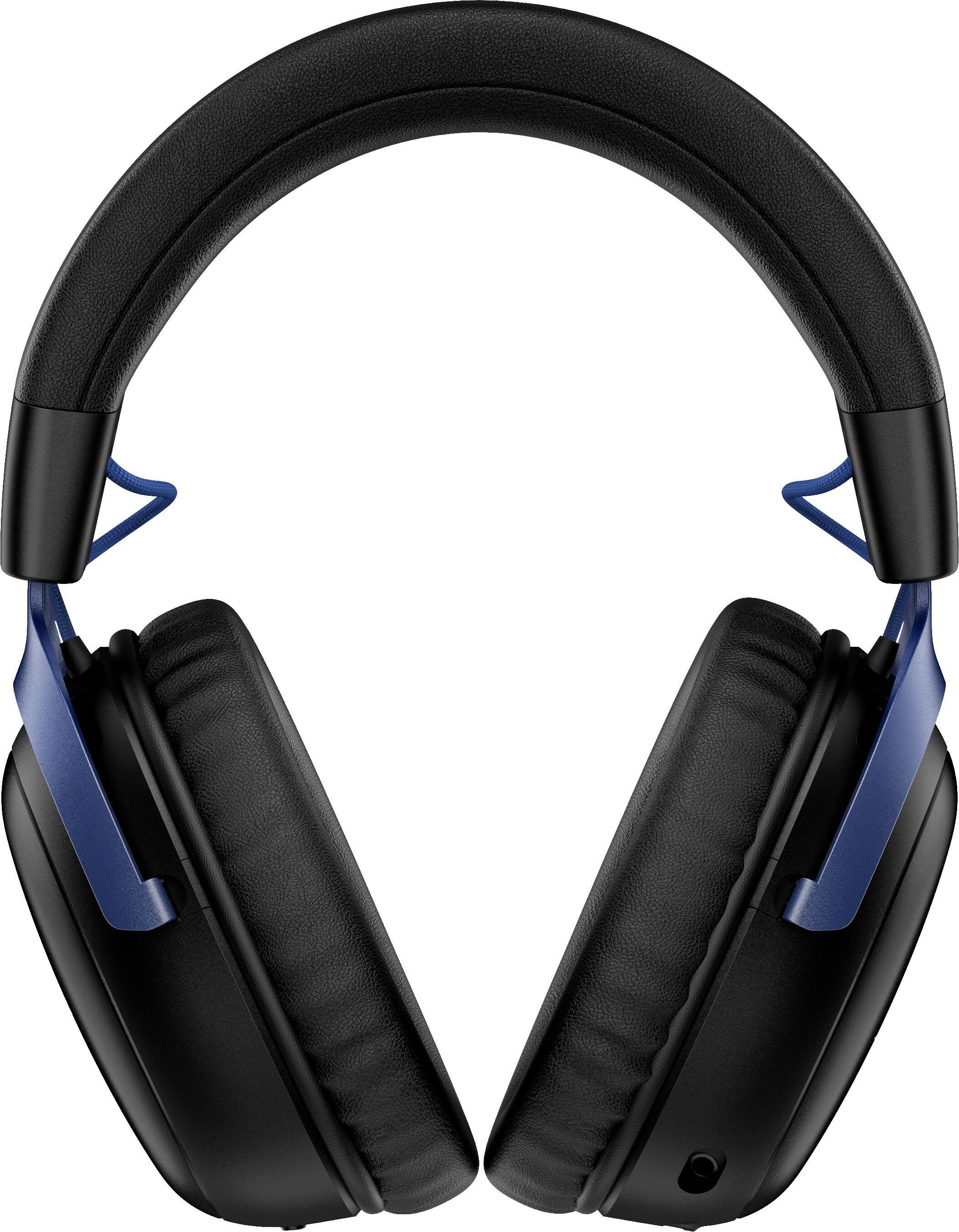 Left. HyperX - Cloud III S Wireless Gaming Headset for PC, PS5, PS4, Nintendo Switch, Mac, and Mobile - Black/Sci-Fi Blue (Special Edition).