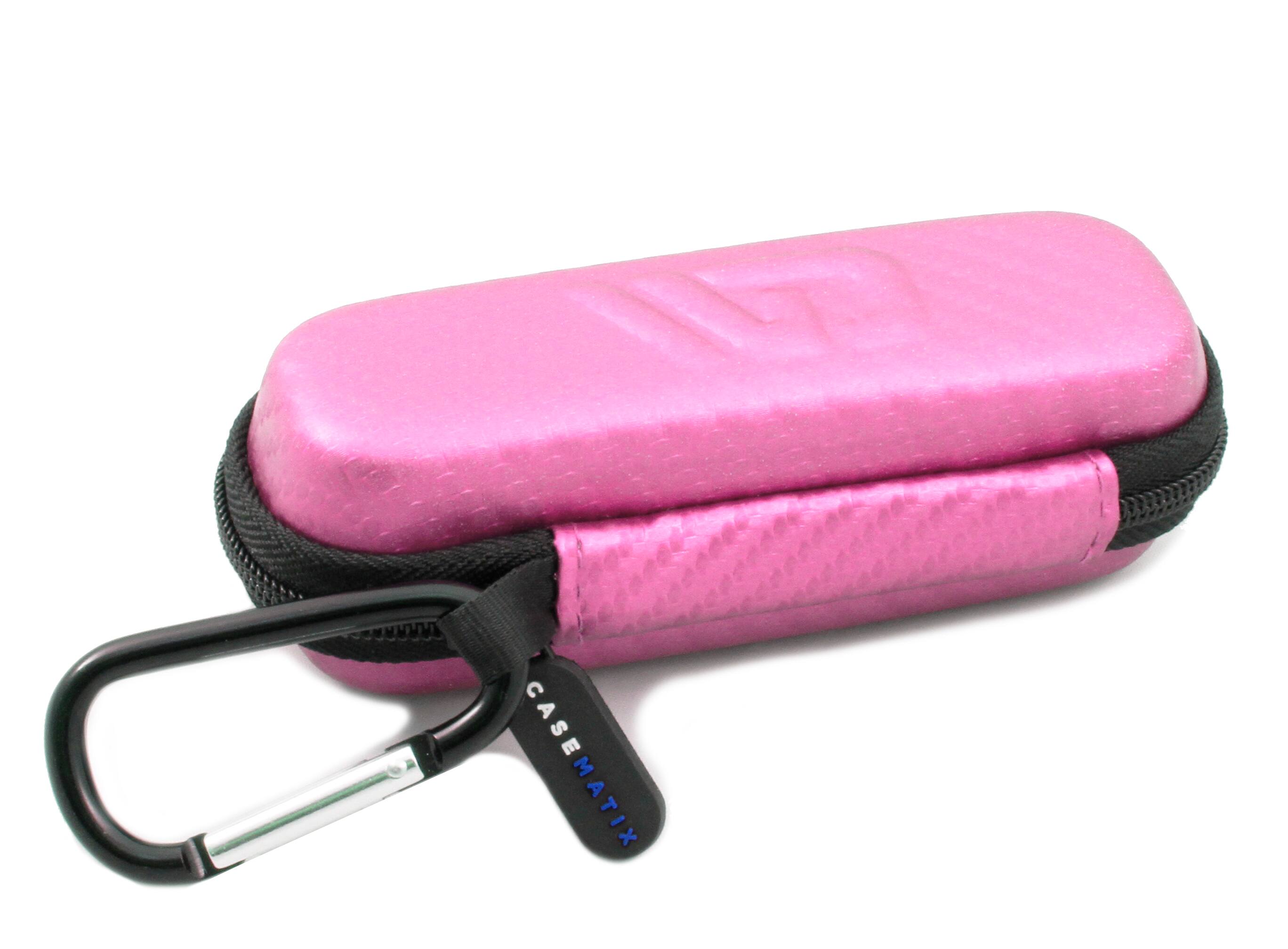 Back. CASEMATIX - Carrying Case Fits FiiO SNOWSKY Echo Nano Audio Player - Portable Pink EVA Travel Case for Digital Music Player.