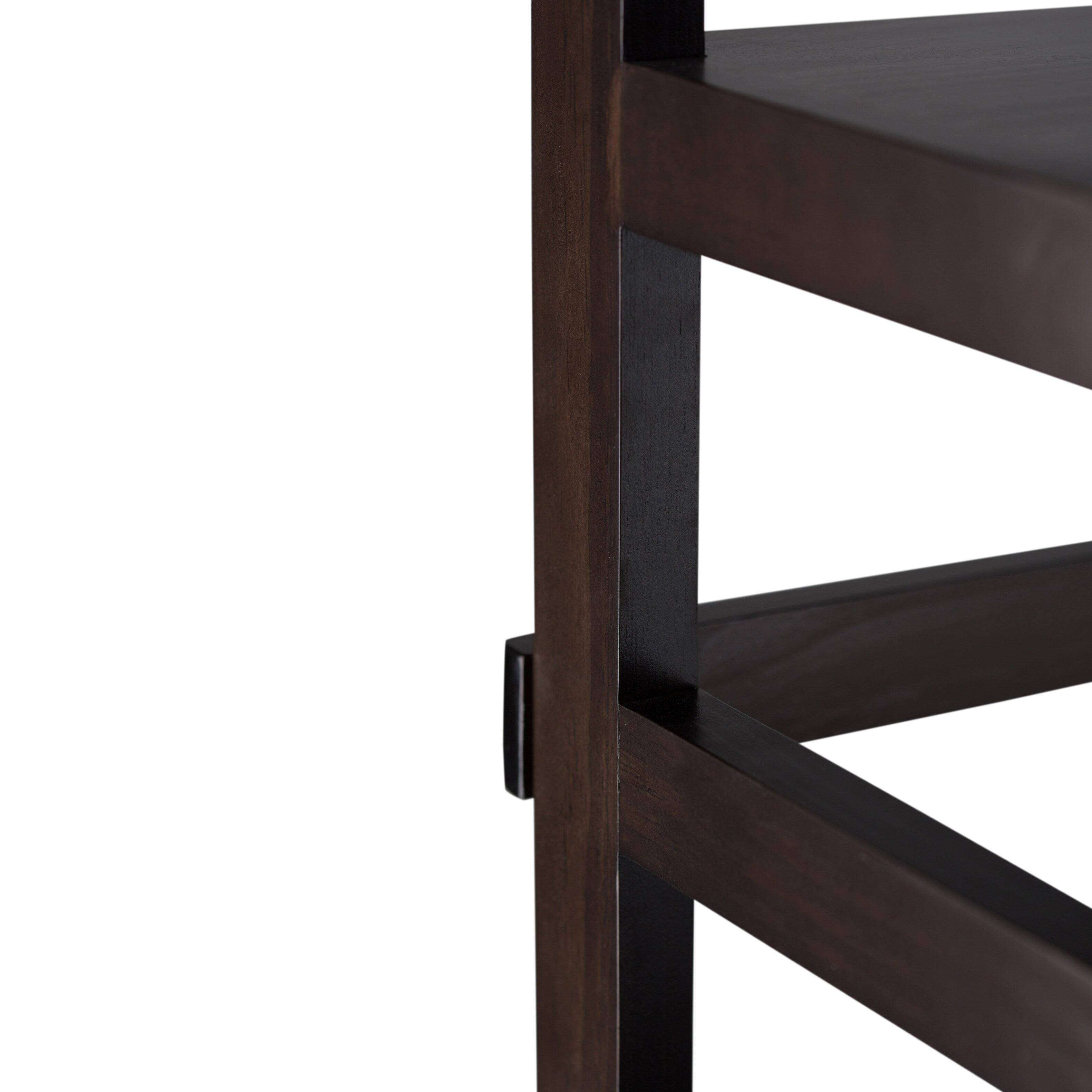 Alt View 12. Simpli Home - Acadian Ladder Shelf Bookcase - Brunette Brown.