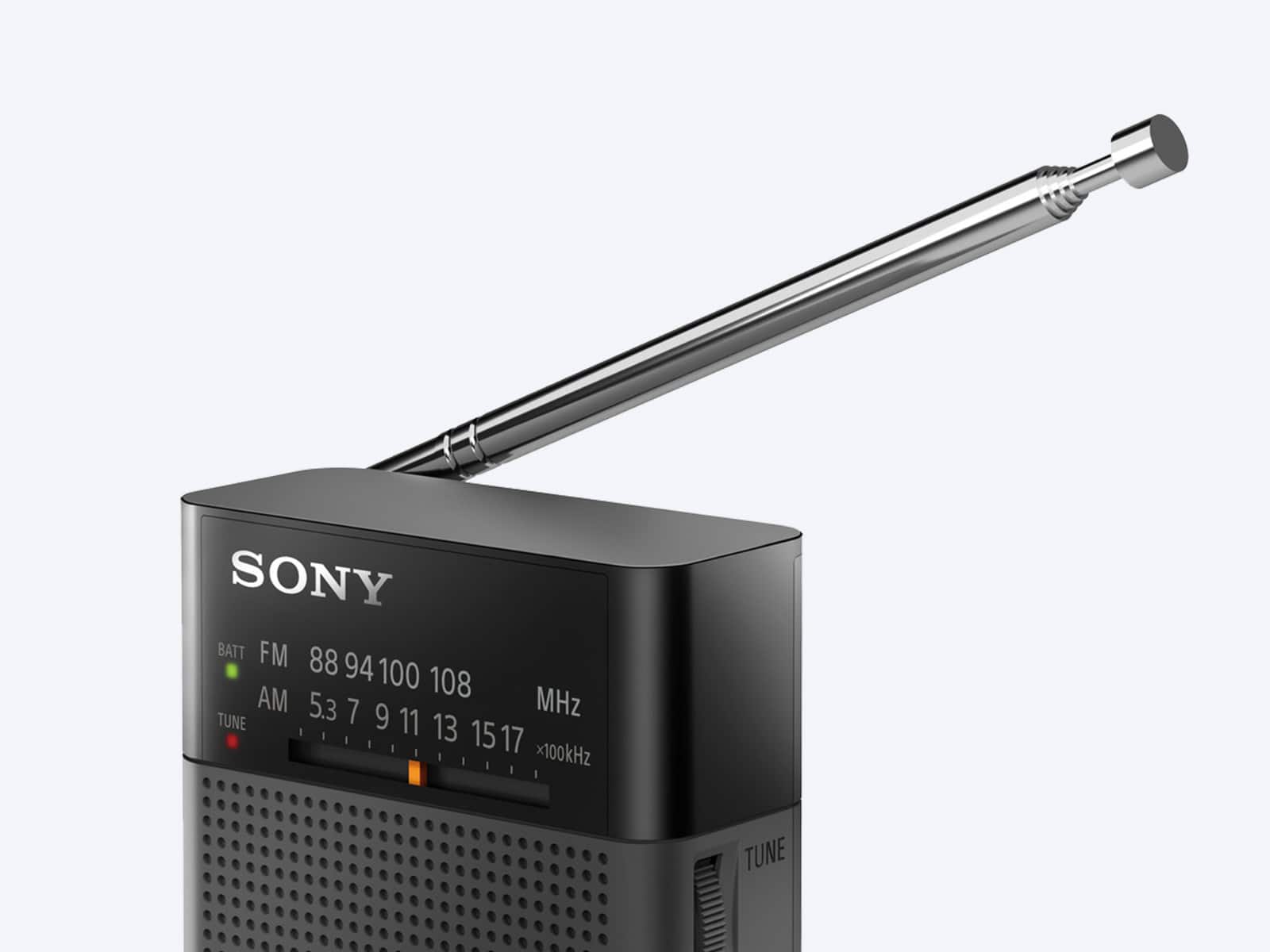 Alt View Zoom 13. Sony - Portable AM/FM Radio with Speaker - Black.