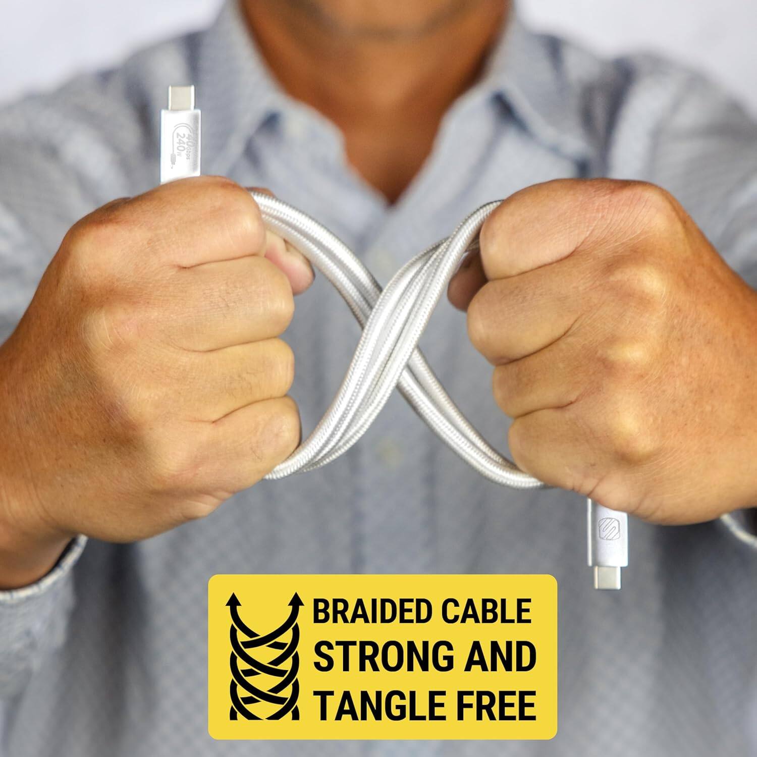 BRAIDED CABLE  
STRONG AND TANGLE FREE