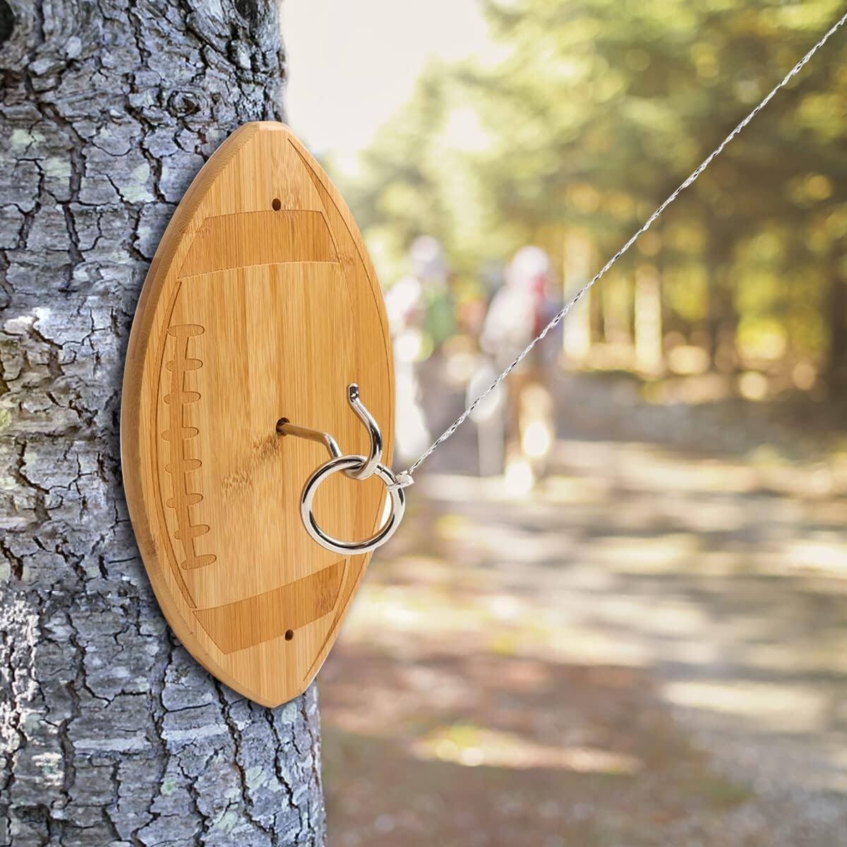 Alt View 4. GSE Games & Sports Expert - Ring Toss Hook Game for Adults,Hook and Ring Toss Game Wall Mount for Outdoor/Indoor(Football).