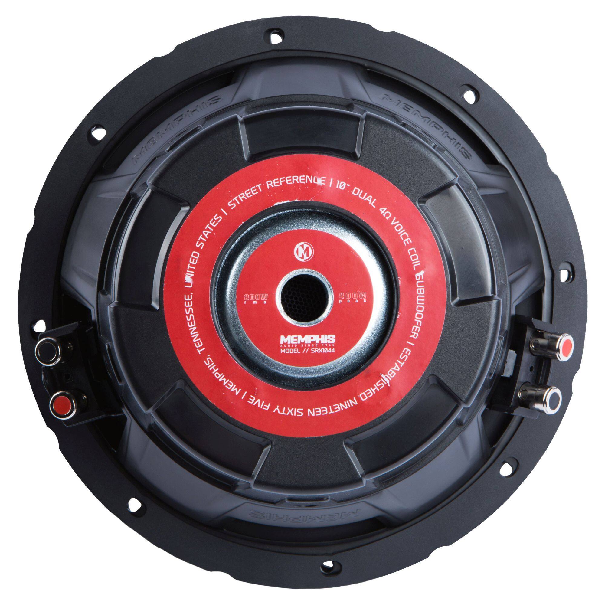 MEMPHIS REFERENCED I 10 STREET DUAL 40 VOICE COIL SUBWOOFER  
MADE IN THE UNITED STATES  
MEMPHIS, TENNESSEE  
MODEL: S044  
ESTABLISHED 1969
