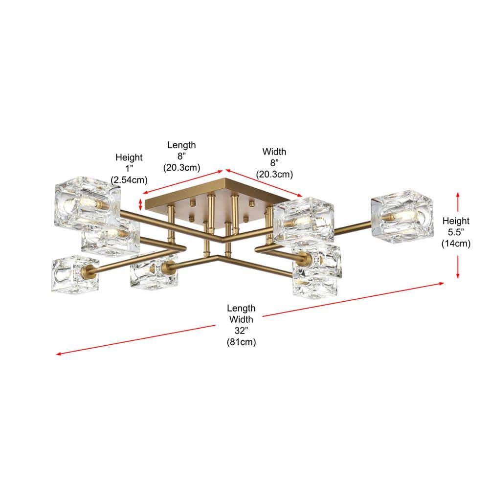 Living District - Lyra 32 inch Flush Mount - Satin Gold price history on PriceWatchPro