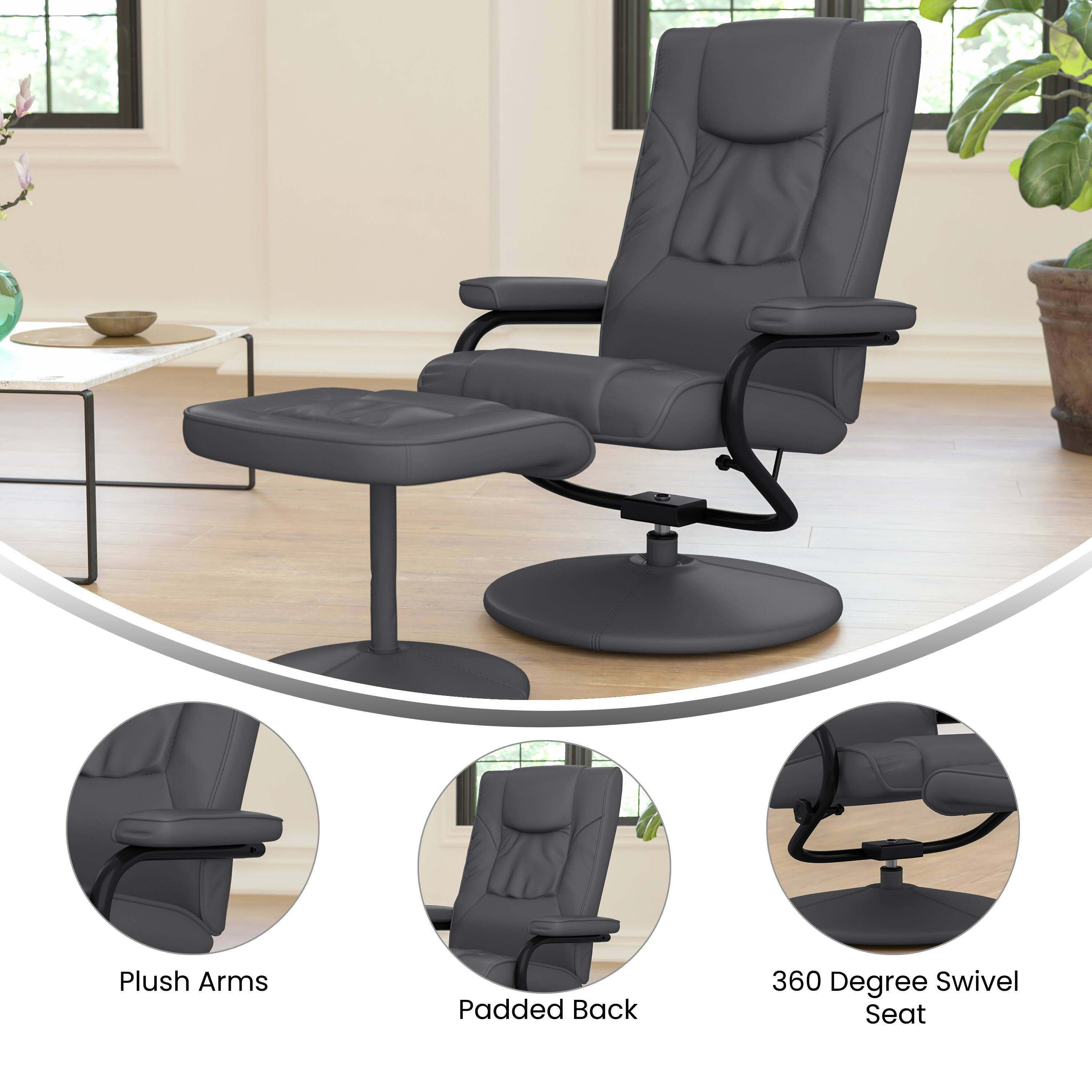 Plush Arms  
Padded Back  
360 Degree Swivel Seat