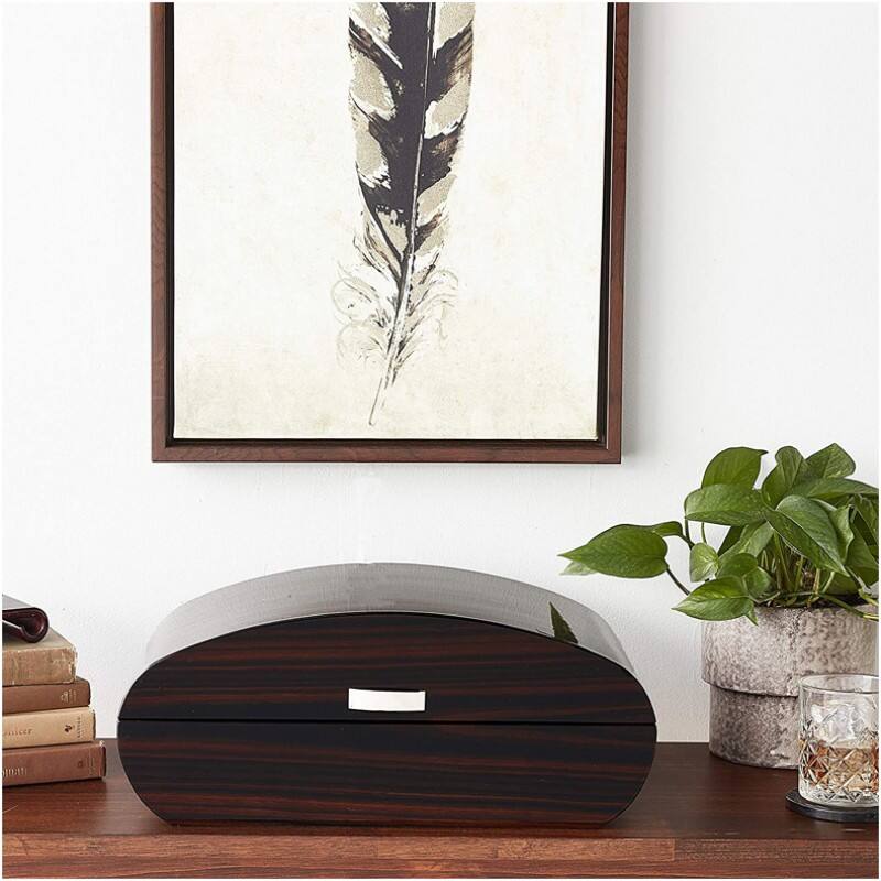 Alt View 4. Prestige - Winston Cigar Humidor - Ebony Wood Finish.