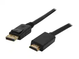 Nippon Labs - DP-HDMI-6 6ft DP to HDMI Cable, Supports VR/3D/4K, Black