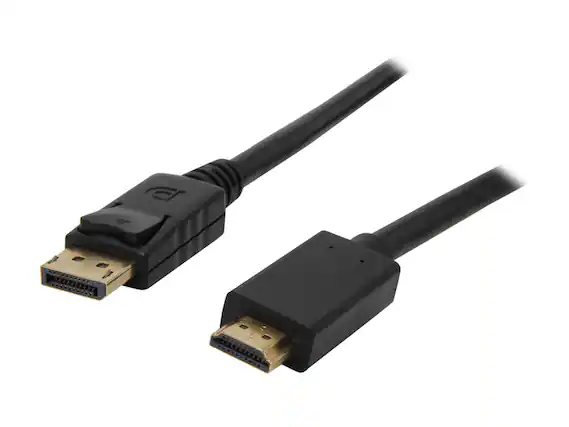 Front. Nippon Labs - Nippon Labs DP-HDMI-6 6ft DP to HDMI Cable, Supports VR/3D/4K, Black.