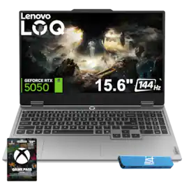 Lenovo - LOQ 15.6" Full HD Gaming Laptop - AMD Ryzen 5 220 2025 - NVIDIA GeForce RTX 5050 - 16GB Memory - 512GB SSD - Luna Grey