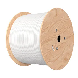 Cables Direct Online - Cat6A Ethernet Cable 1000ft Bulk 23AWG Solid Bare Copper UTP PoE++ 10Gbps High-Speed Wire - White