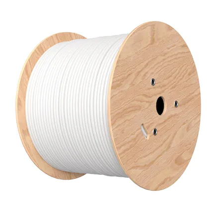 Front. Cables Direct Online - Cat6A Ethernet Cable 1000ft Bulk 23AWG Solid Bare Copper UTP PoE++ 10Gbps High-Speed Wire - White.