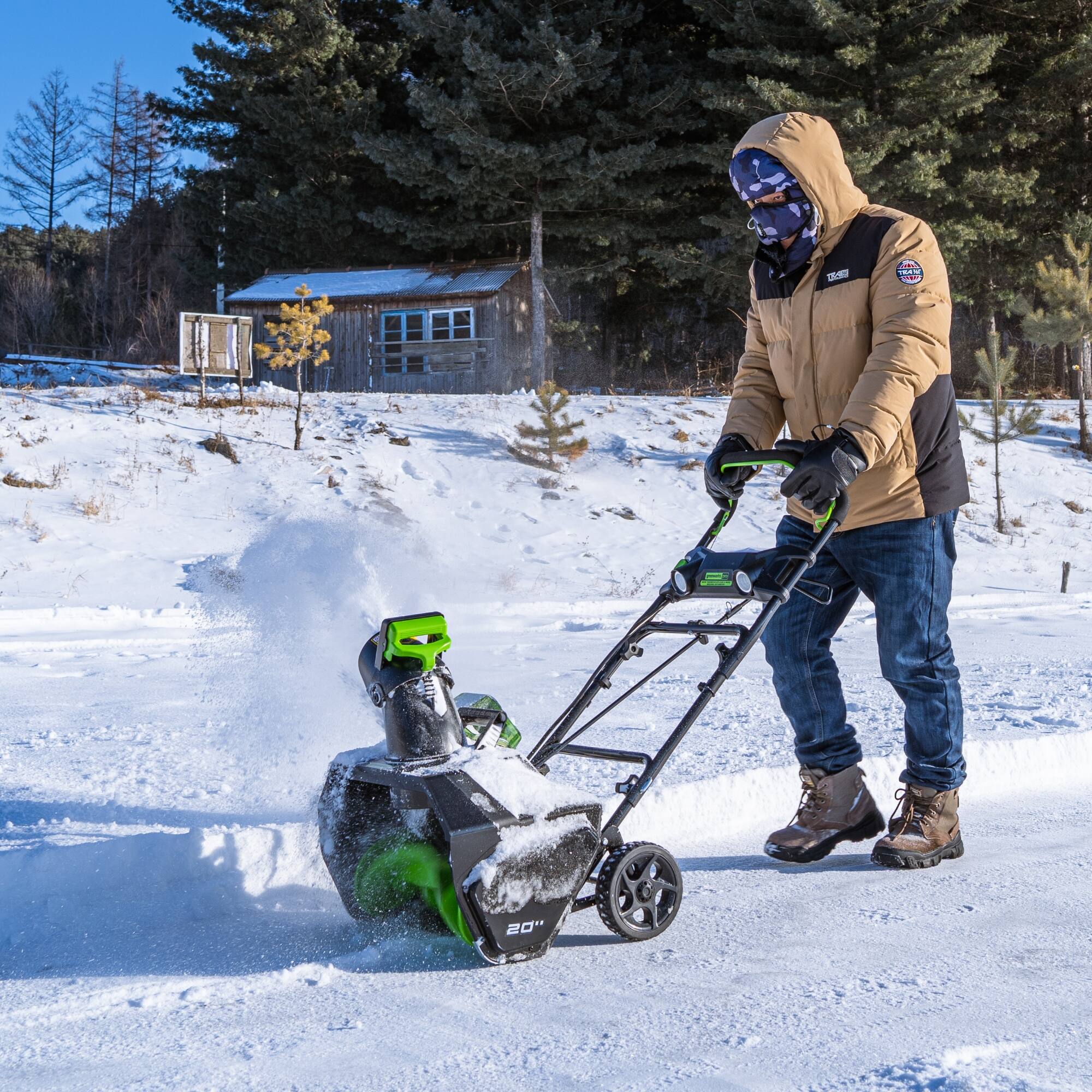 Alt View 17. Greenworks - Pro 80V 20" Snow Thrower (Battery and Charger not included) - green.
