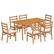 Alt View 9. Gymax - Gymax 7PCS Patio Acacia Wood Dining Set w/ 1.97'' Umbrella Hole & Cushions for Backyard - Natural.