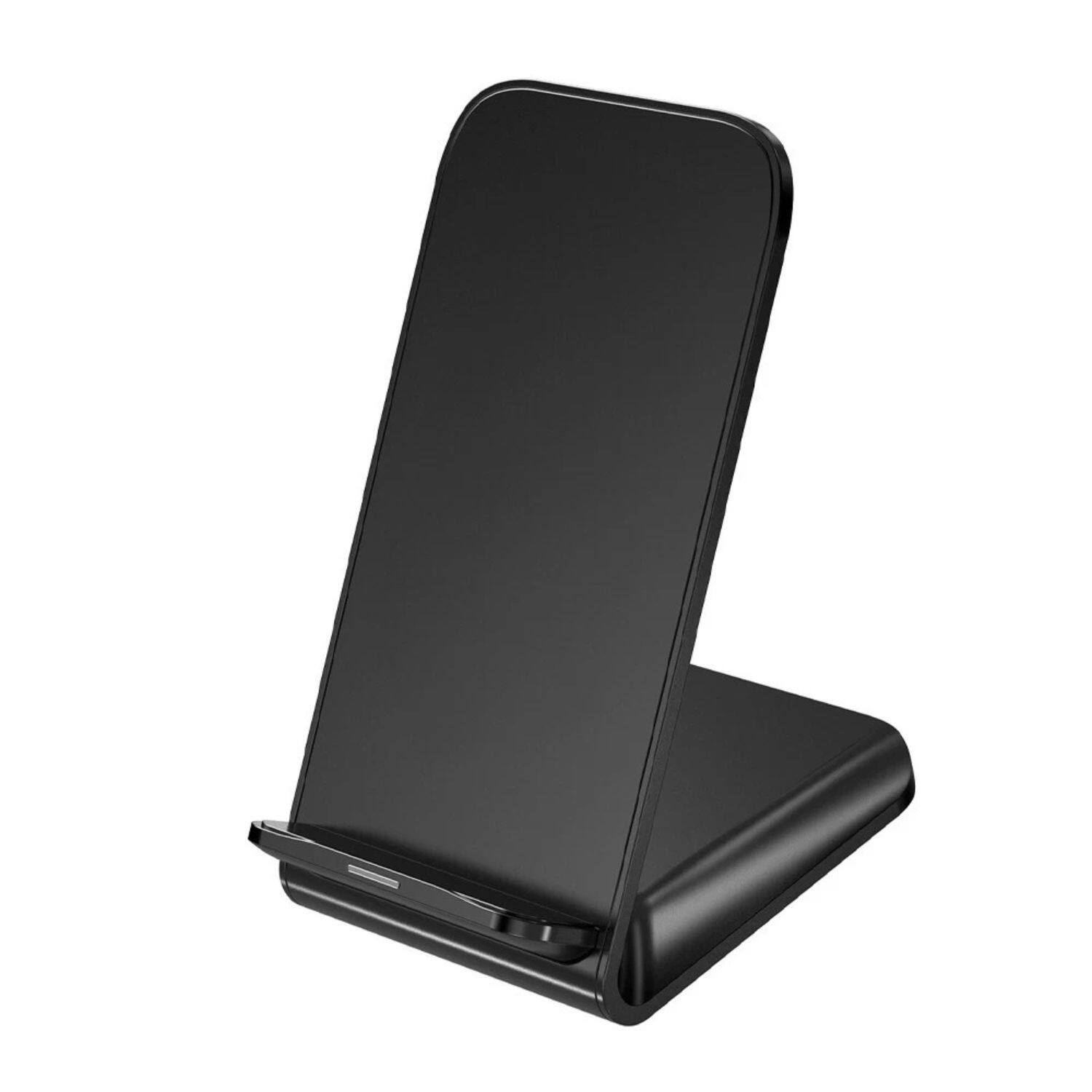 Left. Stock Preferred - 30W Wireless Fast Charging Stand for iPhone & Samsung Black.