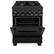 Angle. ZLINE - 24" Legacy Dual Fuel Range w/ 4 Brass Burners & Oven in Black Stainless Steel (RAB-BR-24) - black stainless steel.