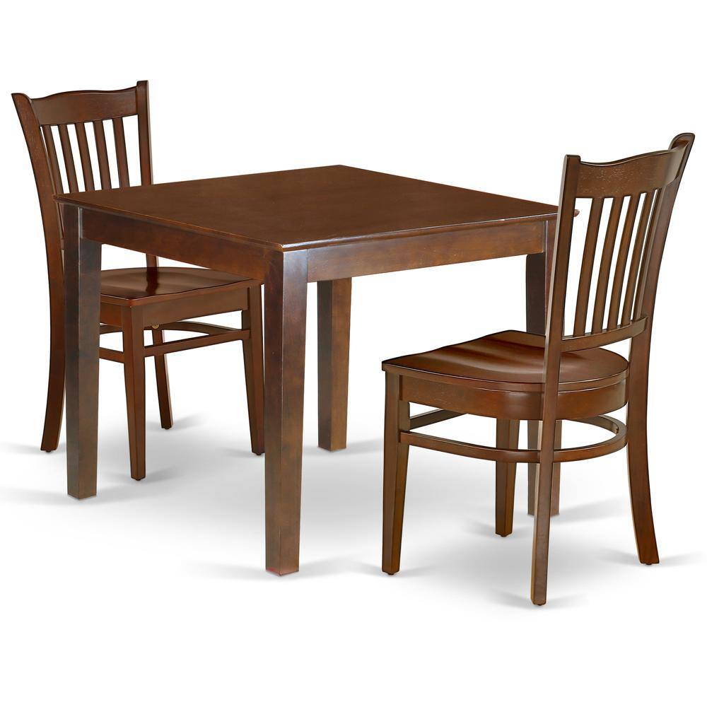 Back. East West Furniture - Dining Room Set Mahogany - Brown.
