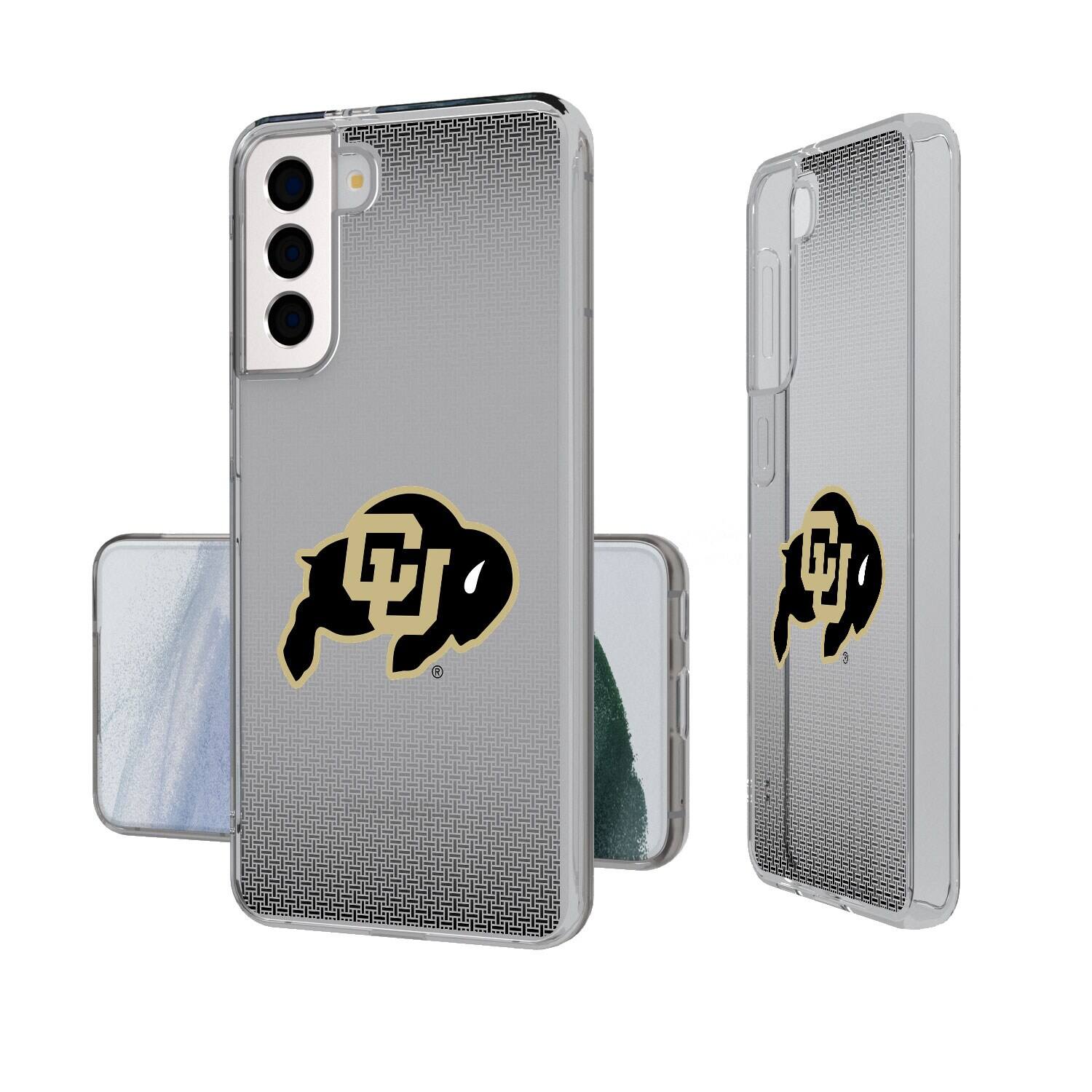 Front. Keyscaper - Colorado Buffaloes Linen Logo Galaxy Clear Case - S24 Ultra - Multicolor.