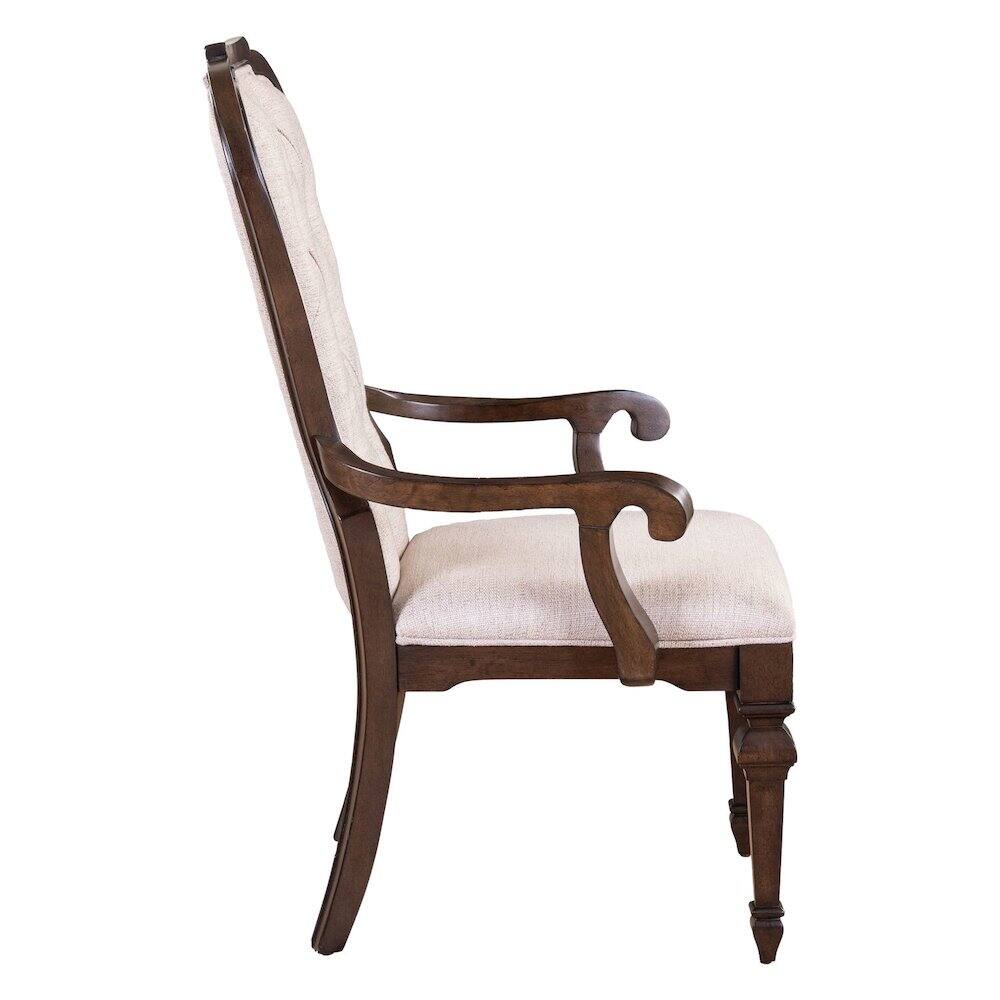 Alt View 1. Liberty Furniture Industries - Provence Park Uph Arm Chair for Dining Room - Set of 2 - Chateau Brown - Brown.