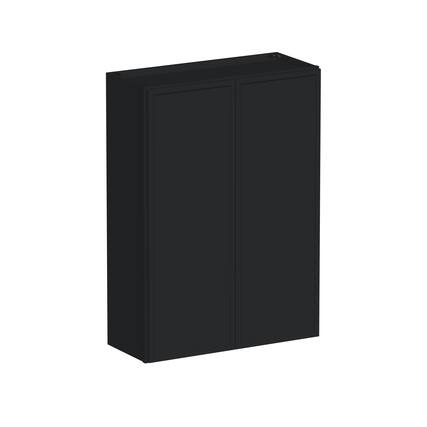 Front. Boyel Living - 30-in W x 42-in H x 12-in D Shaker RTA Kitchen Wall Cabinet with Soft-Close - Black.