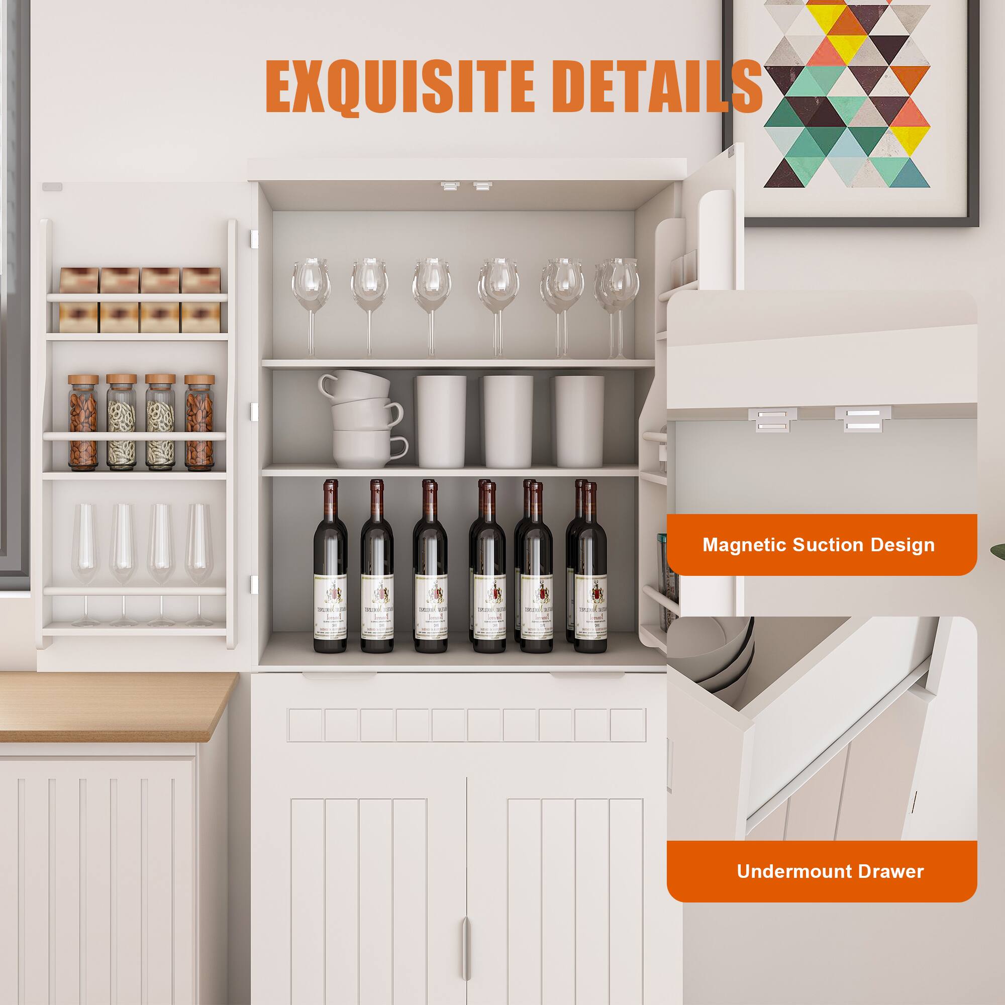 EXQUISITE DETAILS

Magnetic Suction Design

Undermount Drawer