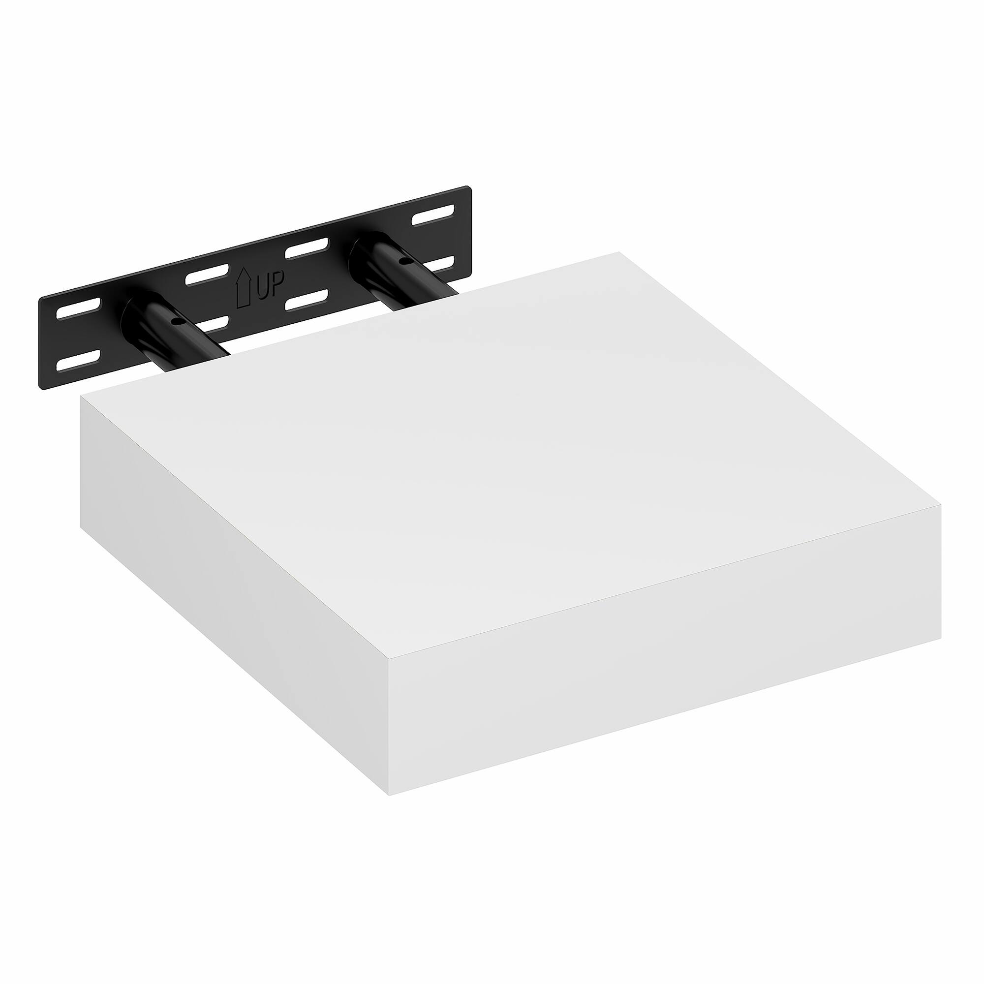 Alt View 3. Furinno - TANNA Floating Shelves for Wall, 2-in Thick Shelf, 9 x 9 Wall Shelf, Wall Mounted Floating Shelf with Invisible Brackets - White.