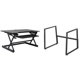 Rocelco - 40" Large Height Adjustable Standing Desk - Black