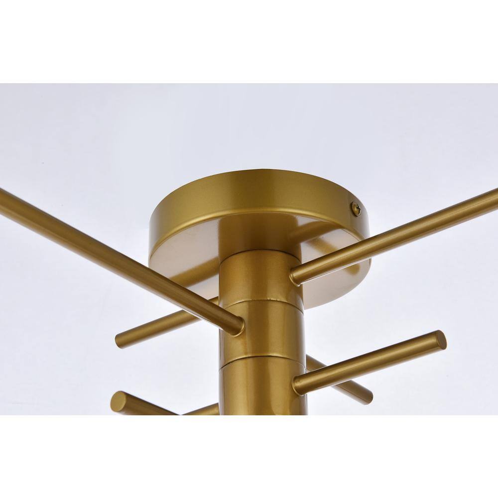 Alt View 2. Living District - Xavier 4 lights flush mount in brass - Brass.