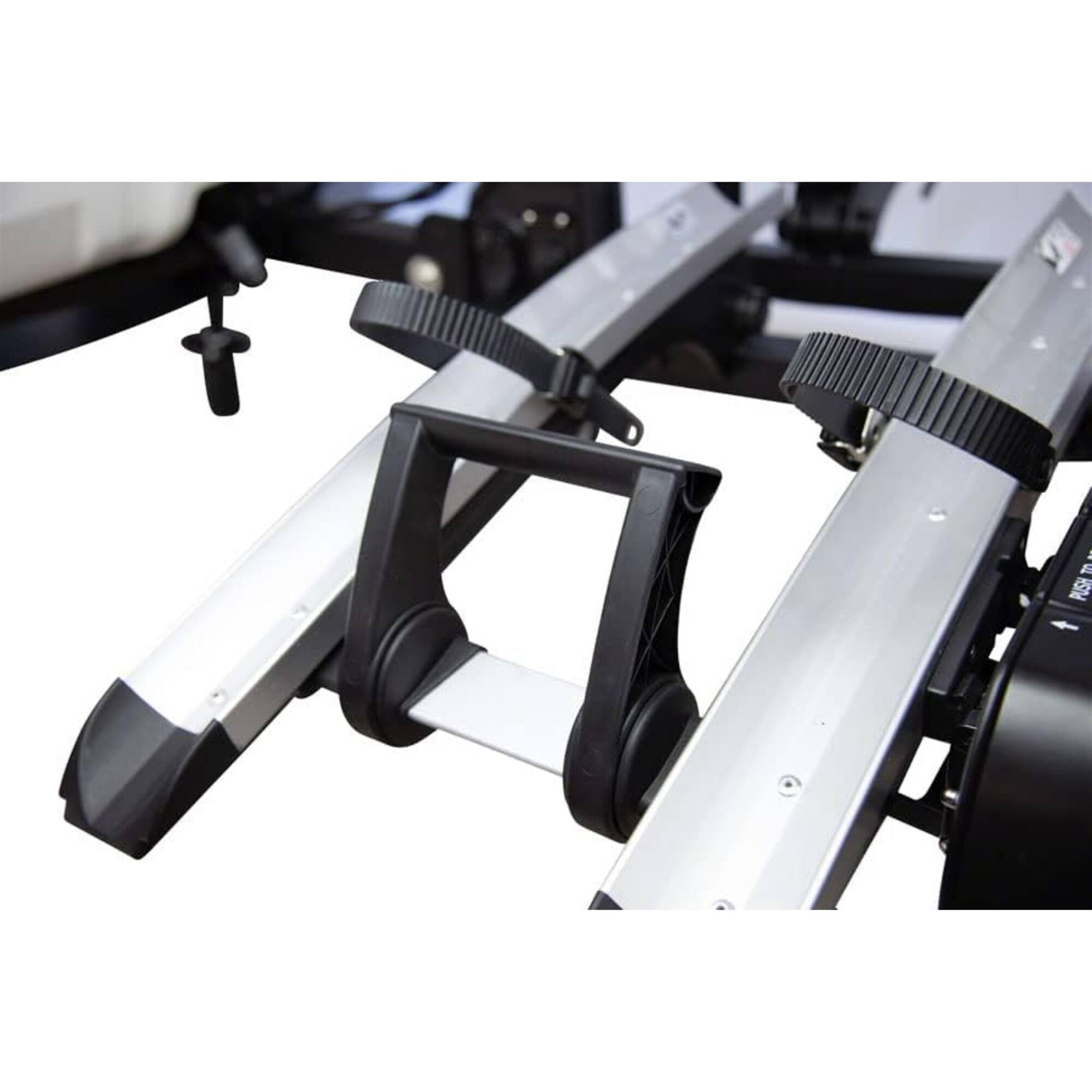 Alt View 3. Saris - Door County Bike Rack for Car, Hitch Bike Rack W/Electric Hitch Lift for Easy Loading, 2 Bikes - Black.