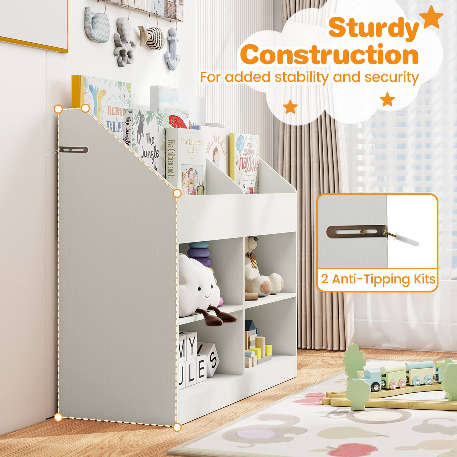 Sturdy Construction  
For added stability and security  

2 Anti-Tipping Kits  

BERTI The BLA Sewl The Jungle  

Five Children and it  

MY JLES