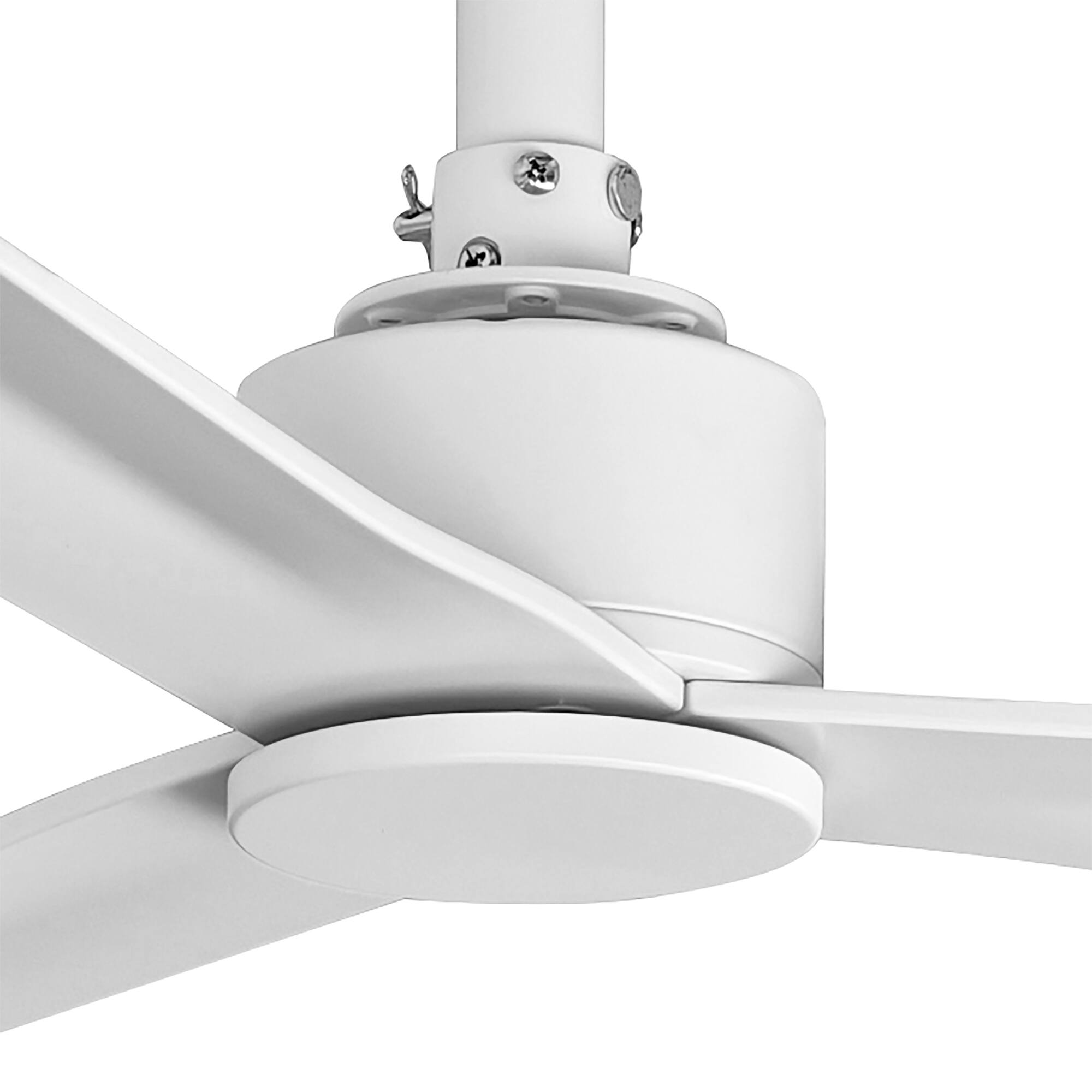 Alt View 6. Parrot Uncle - 50" Modern White Propeller Remote Control Ceiling Fan without Lights - White.