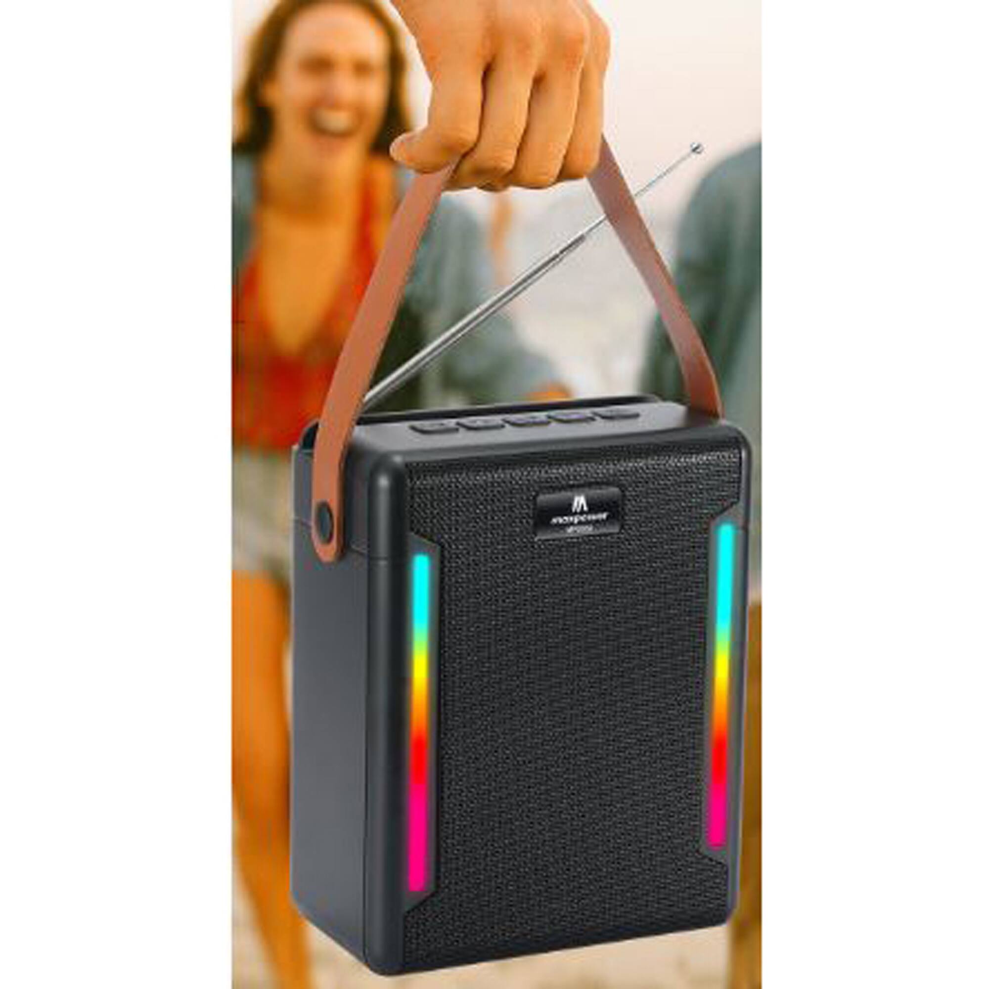 Alt View 10. Max Power - Max Power Solar Beat Bluetooth Speaker with Solar Charging and Type C Charging.