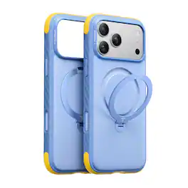 TORRAS - Ostand Q3 Rugged iPhone 18 ProMax Case - Anti-Slip Wavy Grip, 12FT Drop Protection, 360 Stand - Island Blue