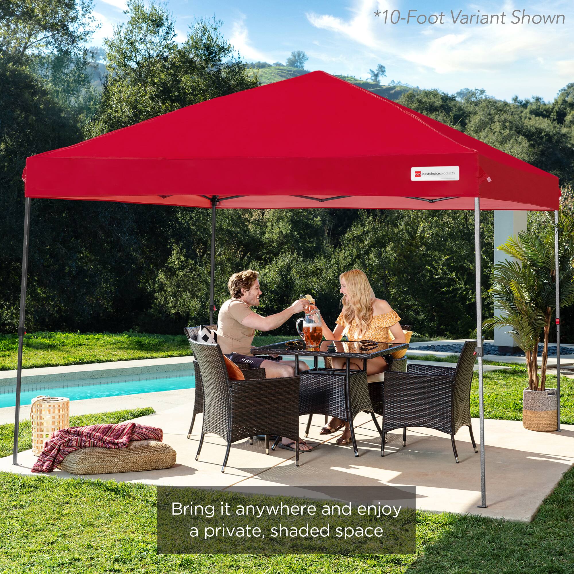 *10-Foot Variant Shown

Bring it anywhere and enjoy a private, shaded space

Bring it anywhere and enjoy a private, shaded space