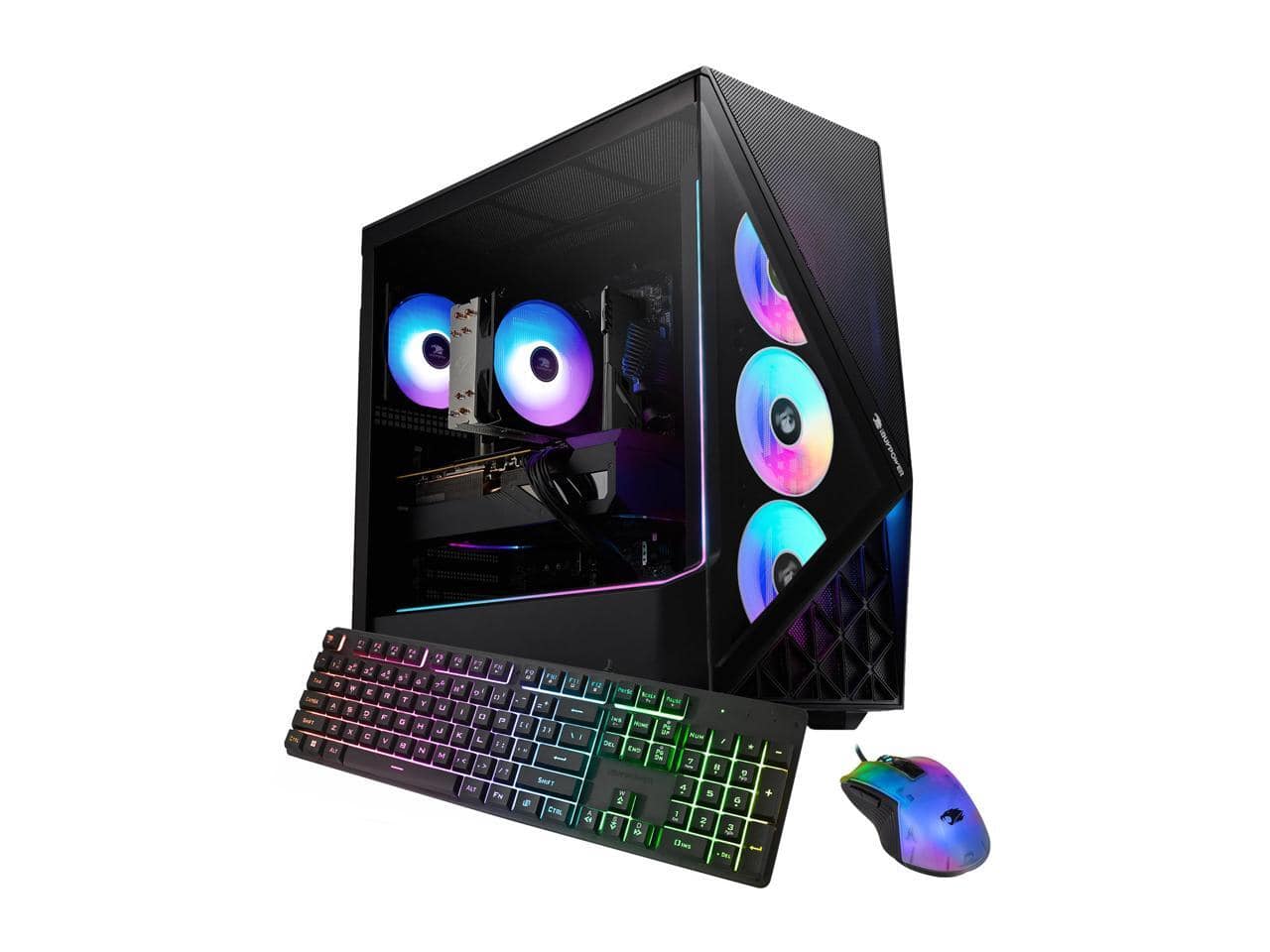 iBUYPOWER - Slate Gaming PC Desktop - Intel Core i7 14700F, NVIDIA GeForce RTX 5060Ti 16GB, 16GB DDR5 RAM, 1TB NVMe SSD - Black