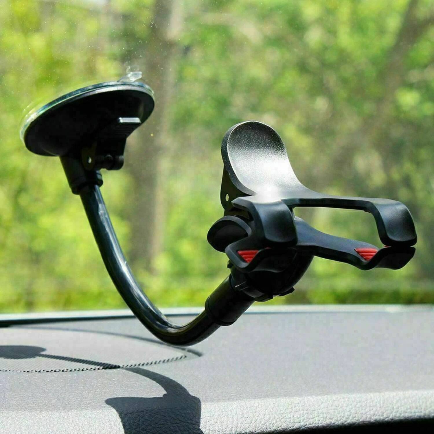 Left. Stock Preferred - 360° Universal Car Windshield & Dashboard Phone Mount Holder - Black.
