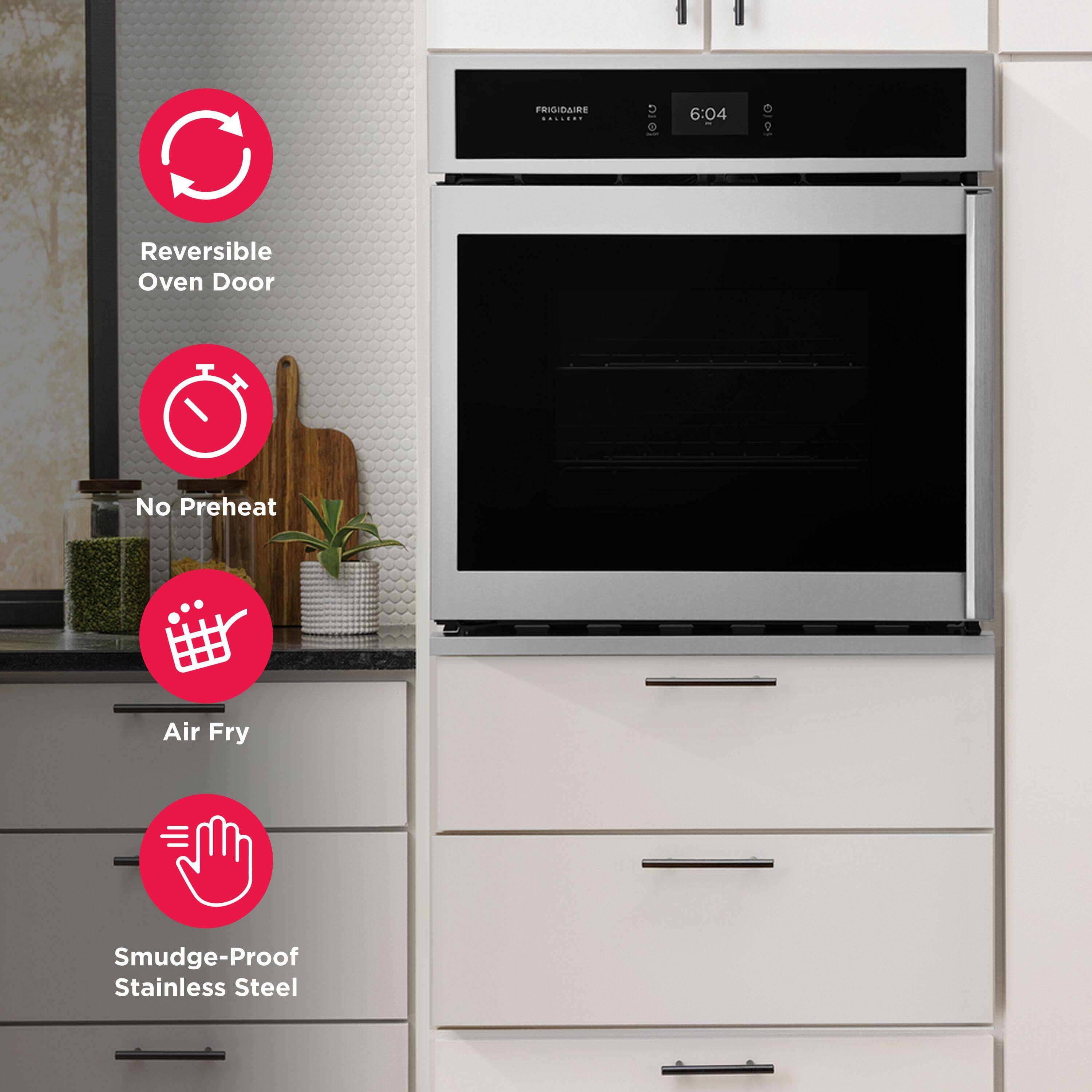 FRIGIDAIRE

C: 6:04

- Reversible Oven Door
- No Preheat
- Air Fry
- Smudge-Proof Stainless Steel