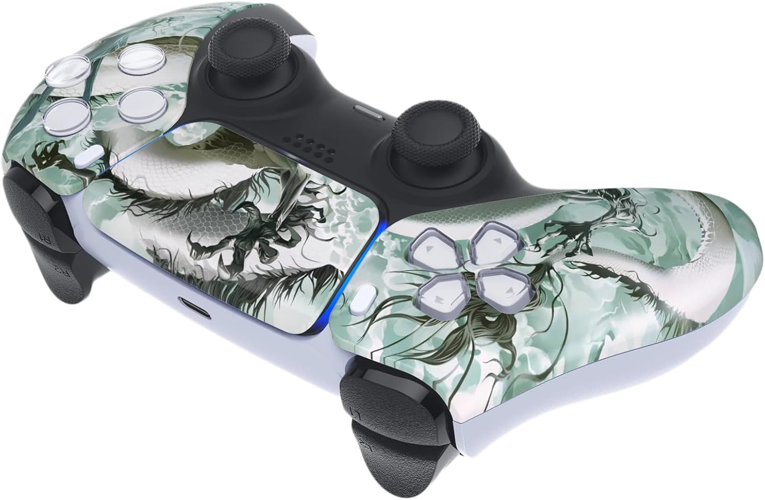 Back. ProControllers - Custom Wireless Controller for PS5 - White Dragon.