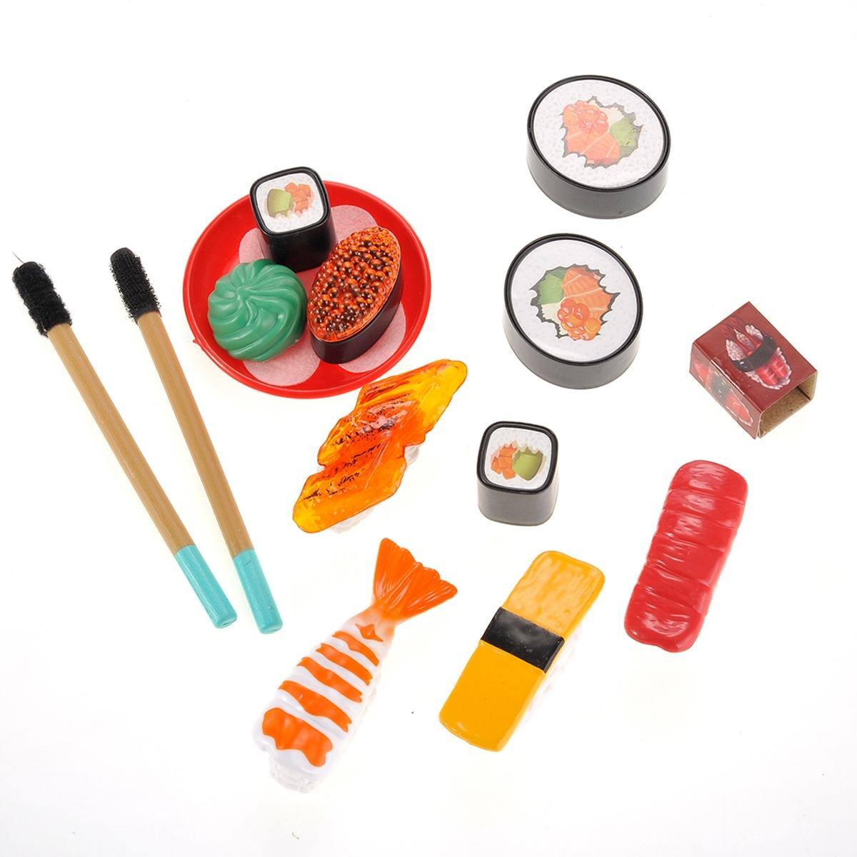 Alt View 1. JuzToys - Play Food Sets for Kids Kitchen, 21pcs Japanese Sushi Bento Box Kitchen Toys, Pretend Play for Toddlers 3-5 Black/Red - Multi.