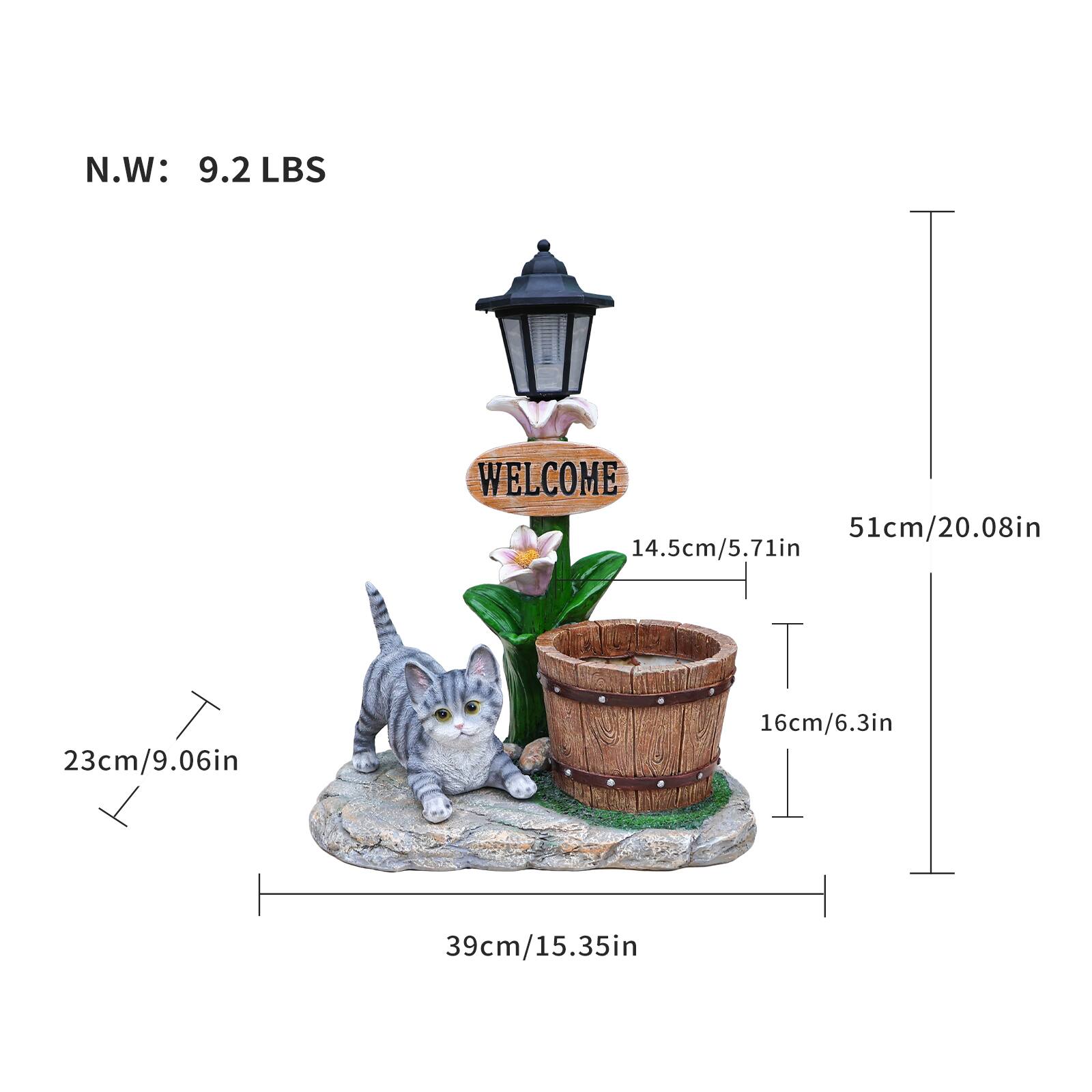 N.W: 9.2 LBS

WELCOME

51cm/20.08in  
14.5cm/5.71in  
16cm/6.3in  
23cm/9.06in  
39cm/15.35in