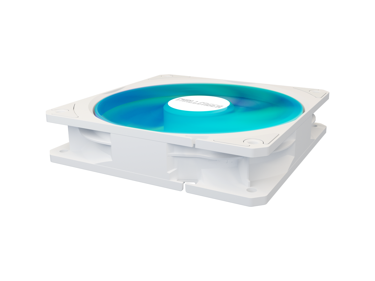 Alt View 7. ASRock - ASRock AIO Challenger White 240 Digital 27mm radiator, 3" Digital Display w/ ARGB, ARGB Hub-lighting fan, white version - White.