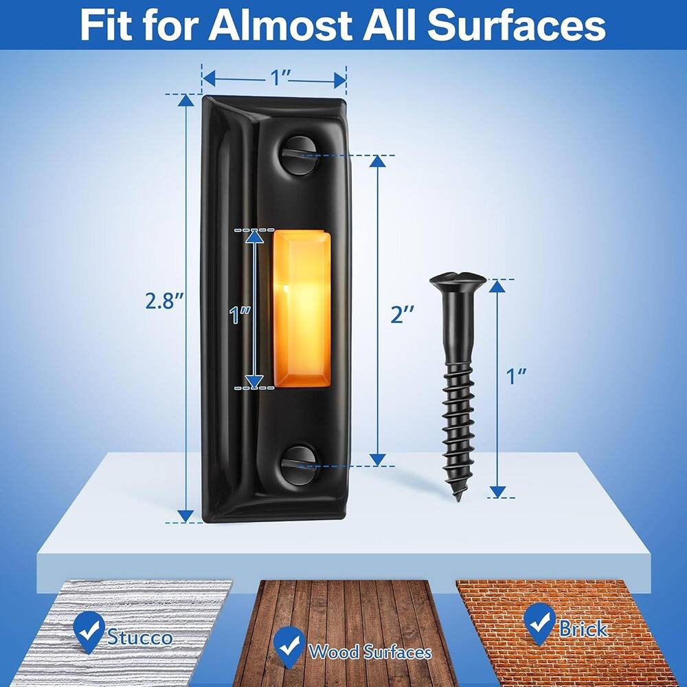 Fit for Almost All Surfaces

- 1"
- 2.8"
- 1"
- 2"
- 1"

Stucco
Wood Surfaces
Brick