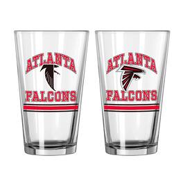 Logo Brands - Atlanta Falcons 16oz. Pint Glass Two Pack - Multicolor