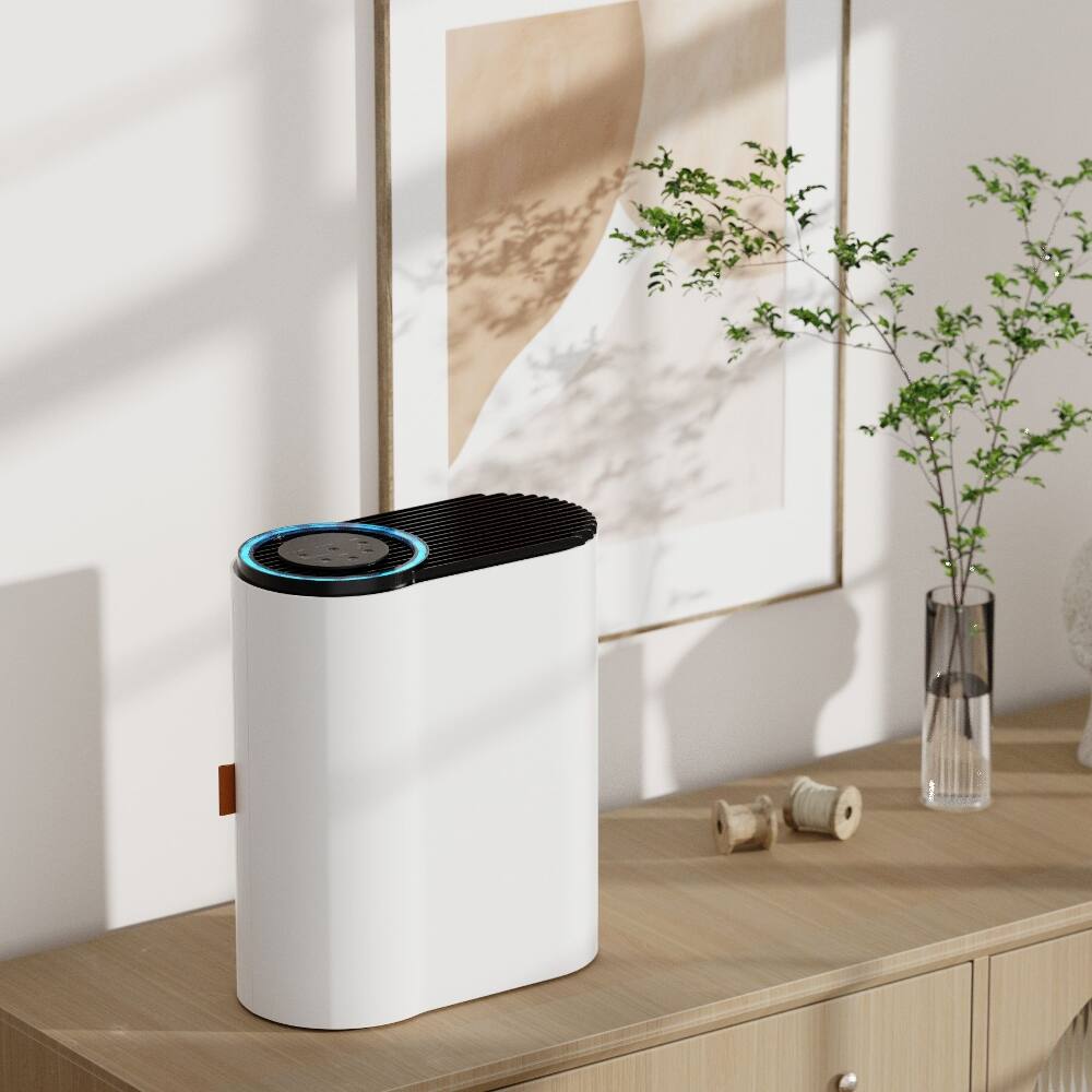 Alt View 2. Loheer - Loheer Air Purifier for Home Bedroom Office Quiet Sleep Mode Air Cleaner for Dust Pet Dander Smoke Pollen White.