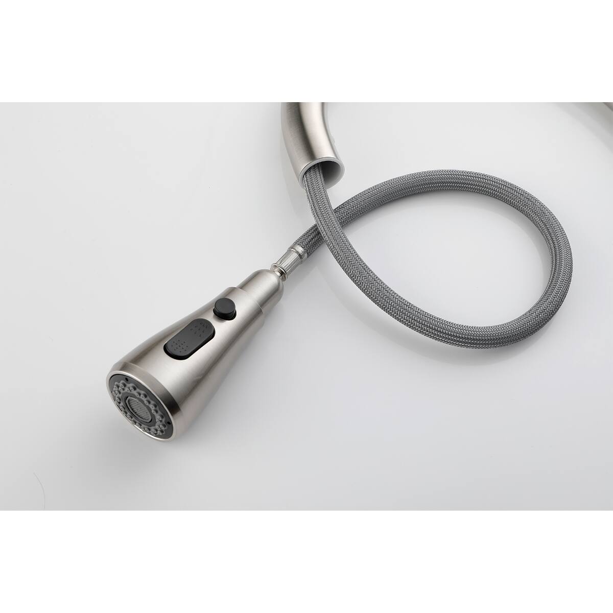 Back. Ropilly - Ropilly Single Handle Kitchen Sink Faucet with Pull Out Sprayer, Brushed Nickel Stainless Steel - Brushed Nickel.