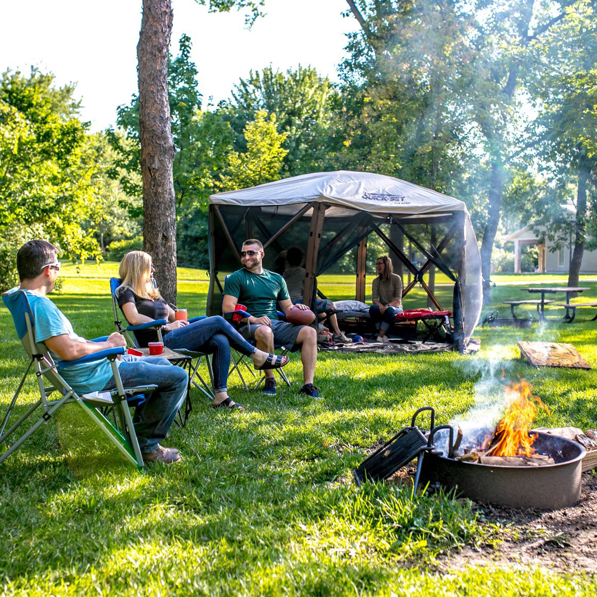 Alt View 2. Clam - CLAM Quick-Set Escape Sky Camper 11.5 Ft Portable Outdoor Canopy Shelter, Brown - Brown.
