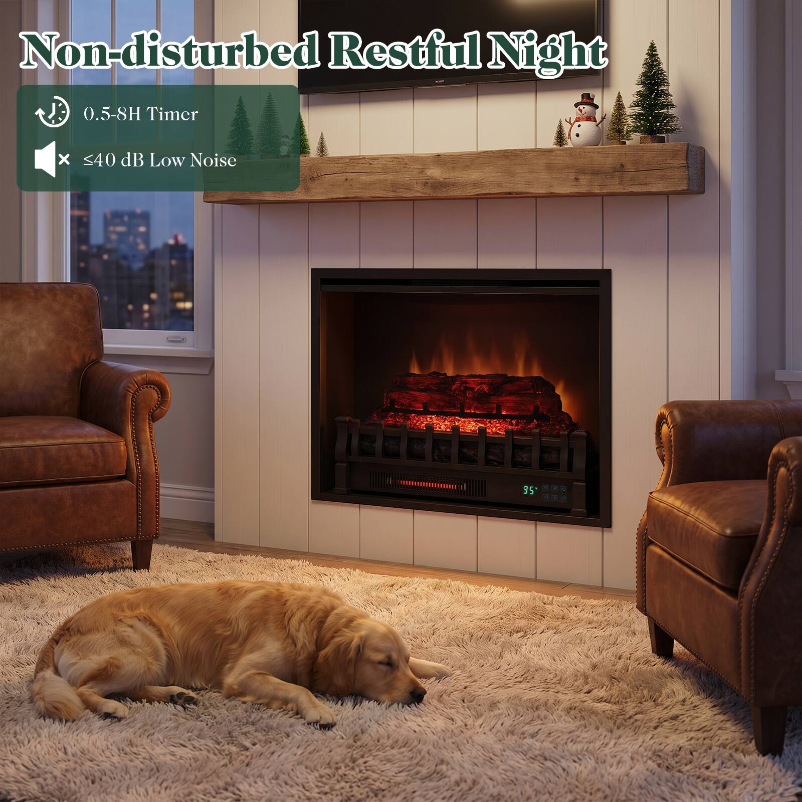 Non-disturbed Restful Night  
0.5-8H Timer  
≤40 dB Low Noise
