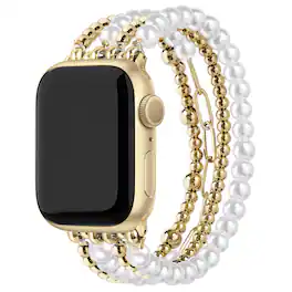 Posh Tech - Penny Beaded Band for Apple Watch - Gold